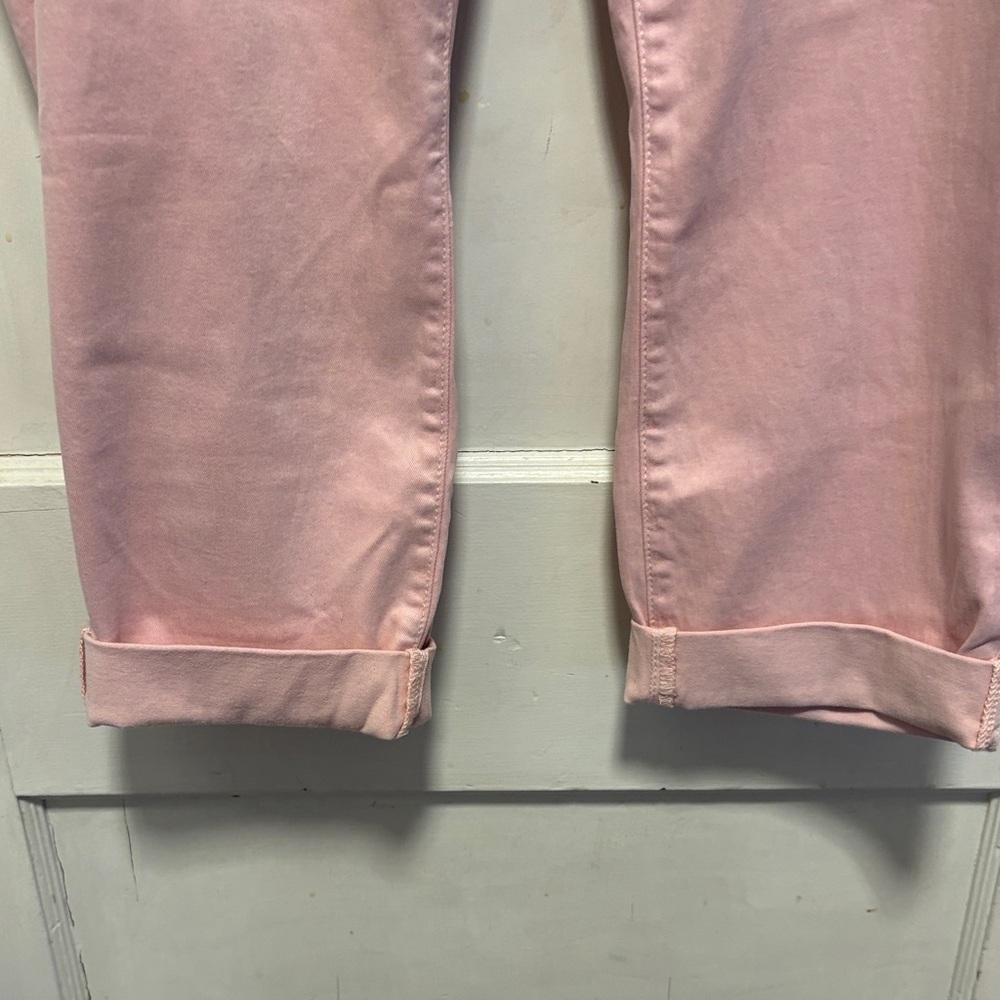 Kut from the Kloth Amy Crop Straight Leg Light Pale Pink Cuffed Pants 16W - Picture 2 of 9